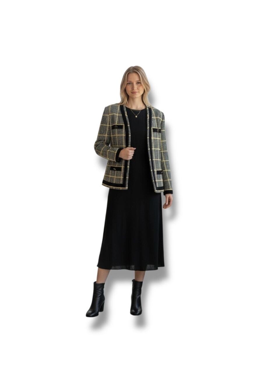 80s Vintage Castleberry London New York tweed blazer coat size 16